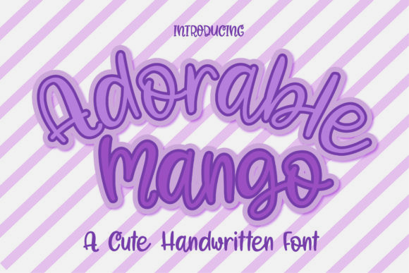 Adorable Mango: A Whimsical Script Font for Campaigns