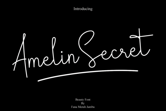Amelin Secret: A Script Font for Digital Elegance