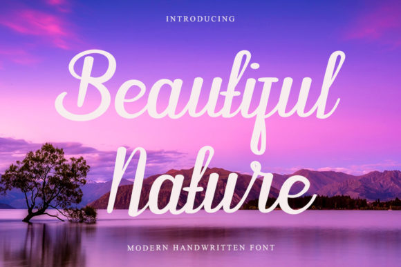 Beautiful Nature Font: A Refined Script for Editorial Design