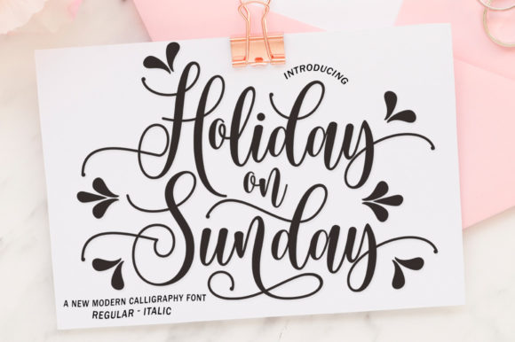 Holiday on Sunday: A Romantic Script Font for Makers