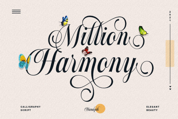 Million Harmony: A Script Font for Modern Web Design