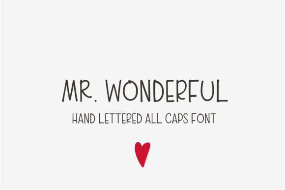 Mr. Wonderful: A Handwritten Font for Editorial Design