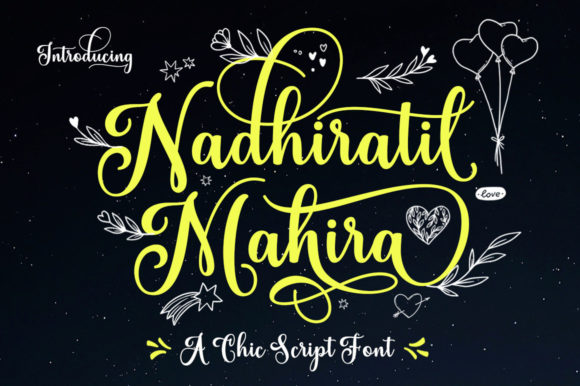 Nadhiratil Mahira: An Elegant Script Font for Editorial Design