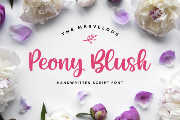 Peony Blush: A Romantic Handwritten Font for Branding