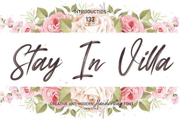 Stay in Villa: A Refined Script Font for Editorial Design