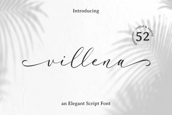 Villena Script Font for Handmade Labels