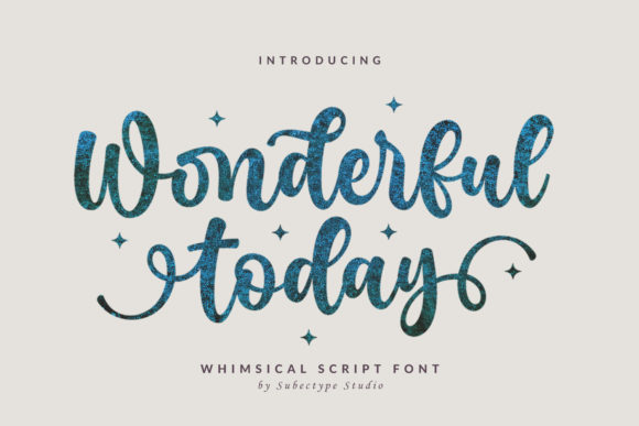 Wonderful Today: A Graceful Script Font for Editors